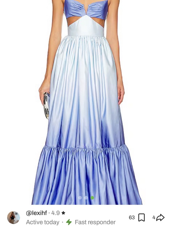 sau lee Dresses & Skirts - Iconic Sau Lee Elegant Ombre Maxi Dress in Light Blue